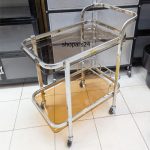 TEA TROLLY 2 SHELF ONE HANDEL COFFEE GLASS