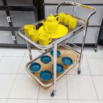 TEA TROLLY 2 SHELF ONE HANDEL COFFEE GLASS - Image 2