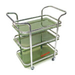 Tea and serving trolly  (Green Glass) Capsul Pipe - Image 3