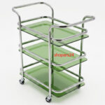 Tea and serving trolly  (Green Glass) Capsul Pipe - Image 4