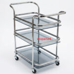 Tea and serving trolly (Silver) - Image 2
